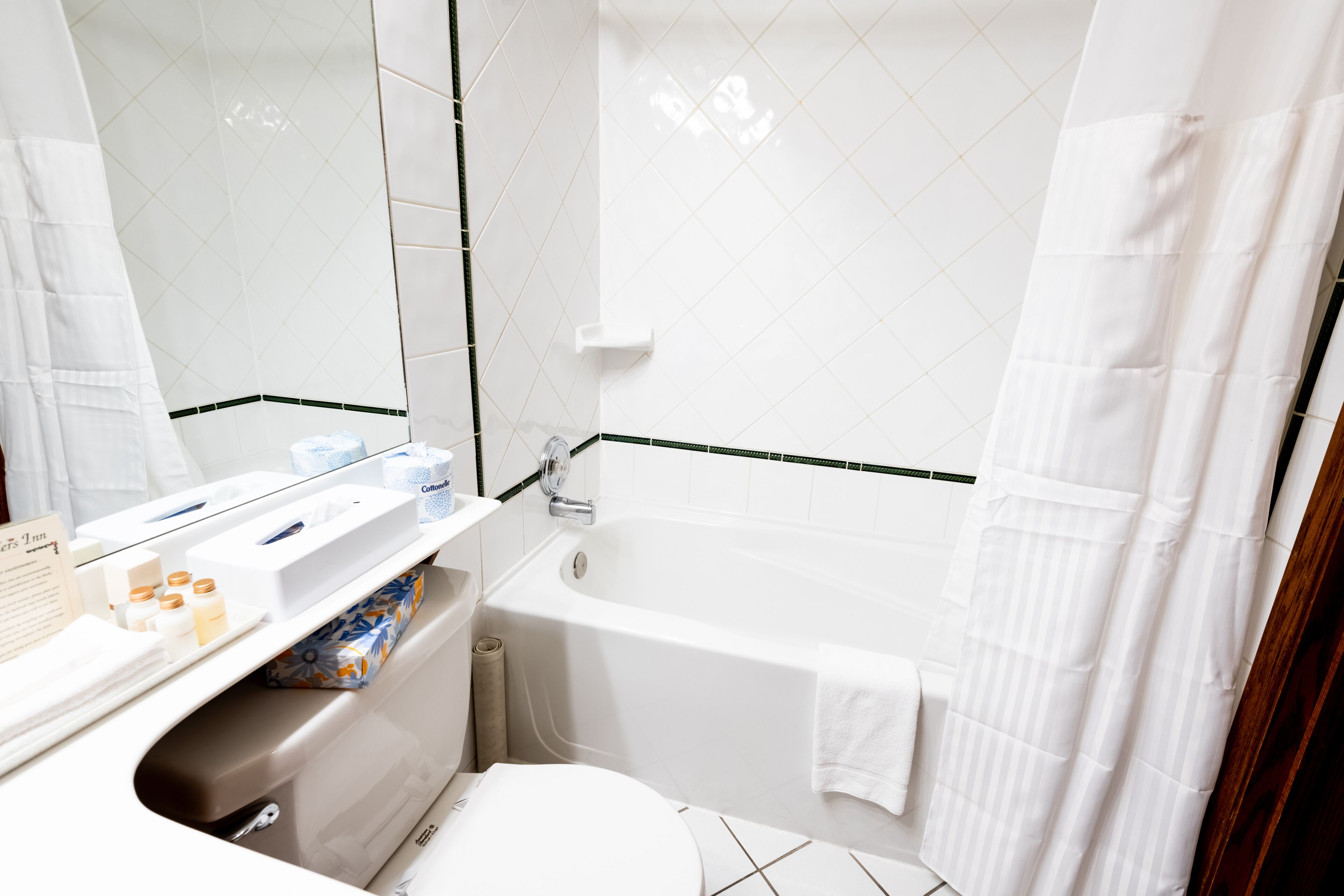 standard room, 2 queen beds | bathroom | combined shower/bathtub, free toiletries, hair dryer, towels
