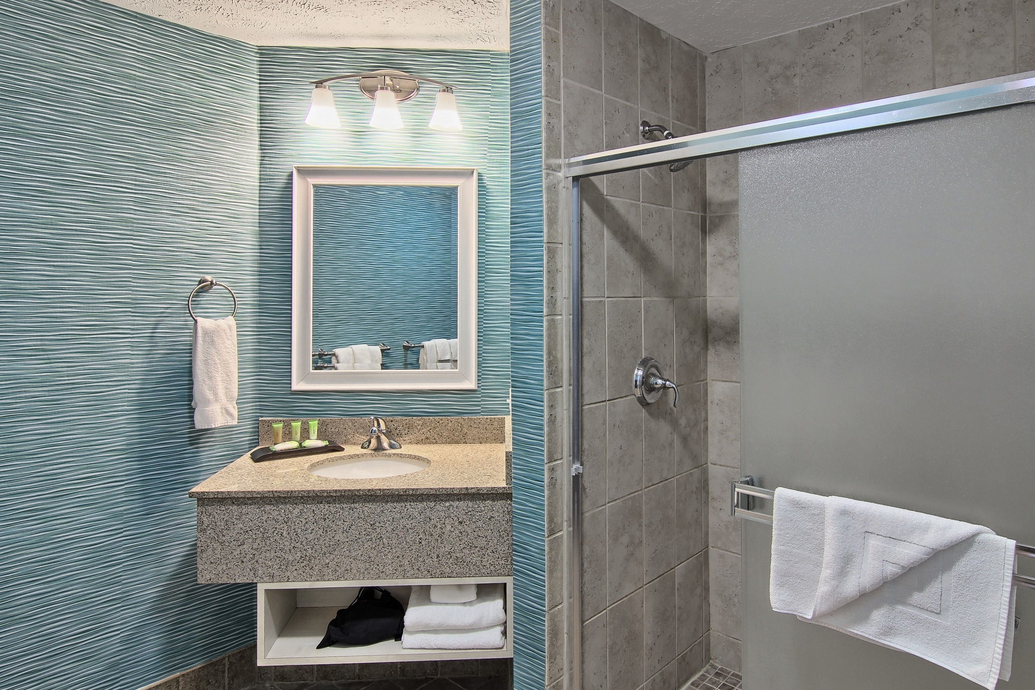 basic suite, 2 bedrooms - no view | bathroom | shower, free toiletries, hair dryer, towels