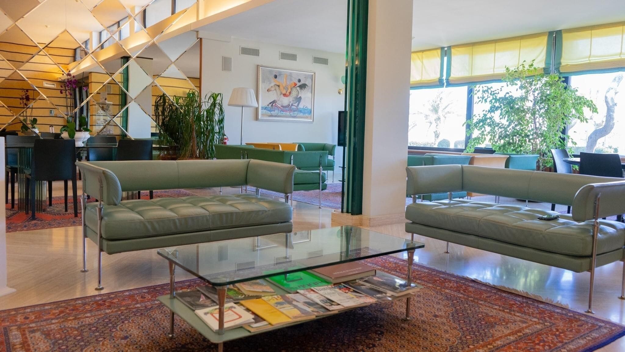 Siddeområde i lobbyen