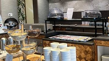 Daily buffet breakfast (EUR 18 per person)