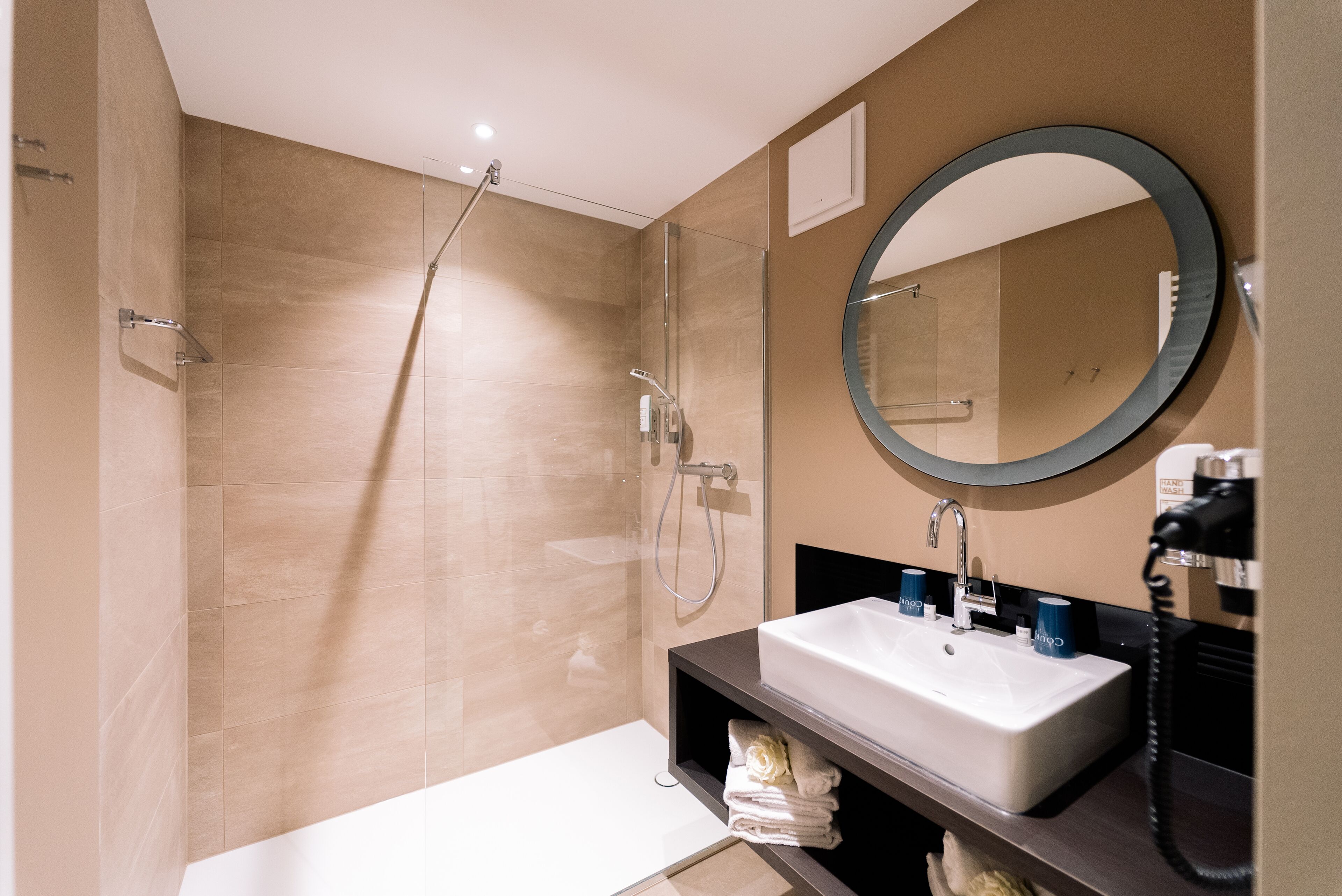 free toiletries, hair dryer, bathrobes, slippers