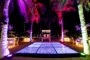 Outdoor banquet area