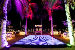 Outdoor banquet area