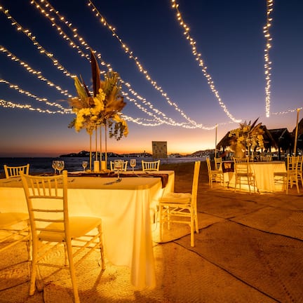 Outdoor banquet area