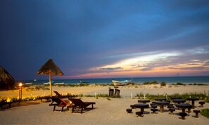 On the beach, beach bar