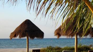 On the beach, beach bar