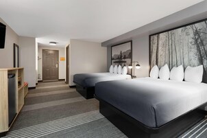 Room, 2 Queen Beds, Mobility Accessible, Non Smoking | Desk, blackout drapes, iron/ironing board, free WiFi