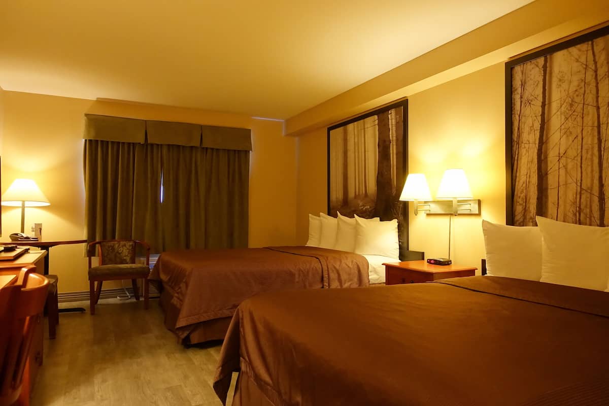 Desk, blackout curtains, iron/ironing board, free WiFi