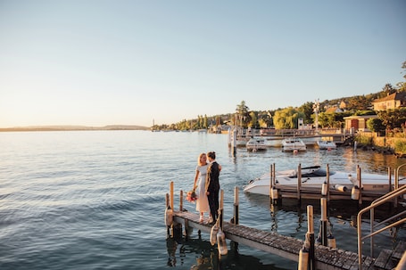 Outdoor wedding area