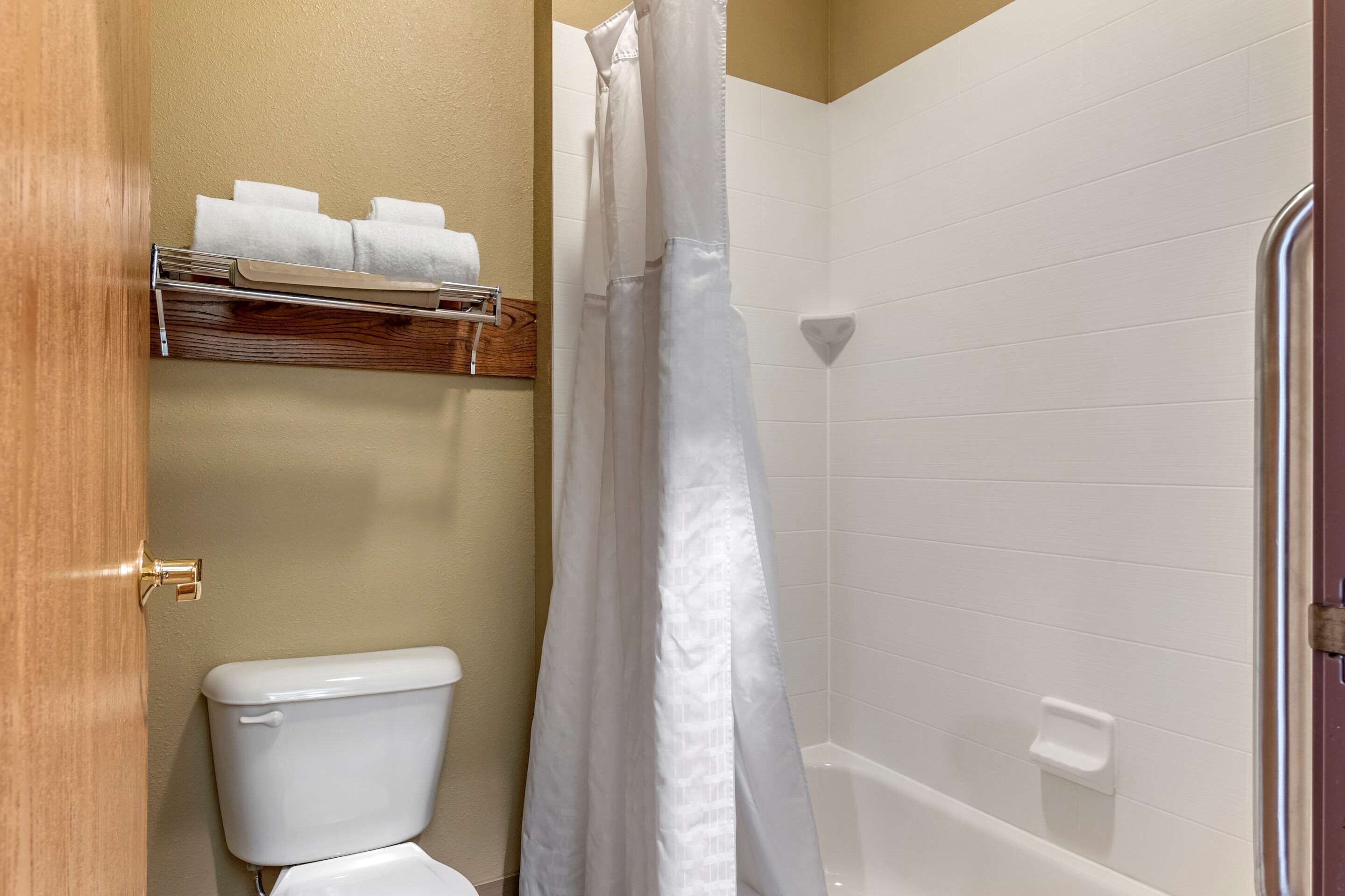 standard room, 2 queen beds, non smoking | bathroom | free toiletries, hair dryer, towels