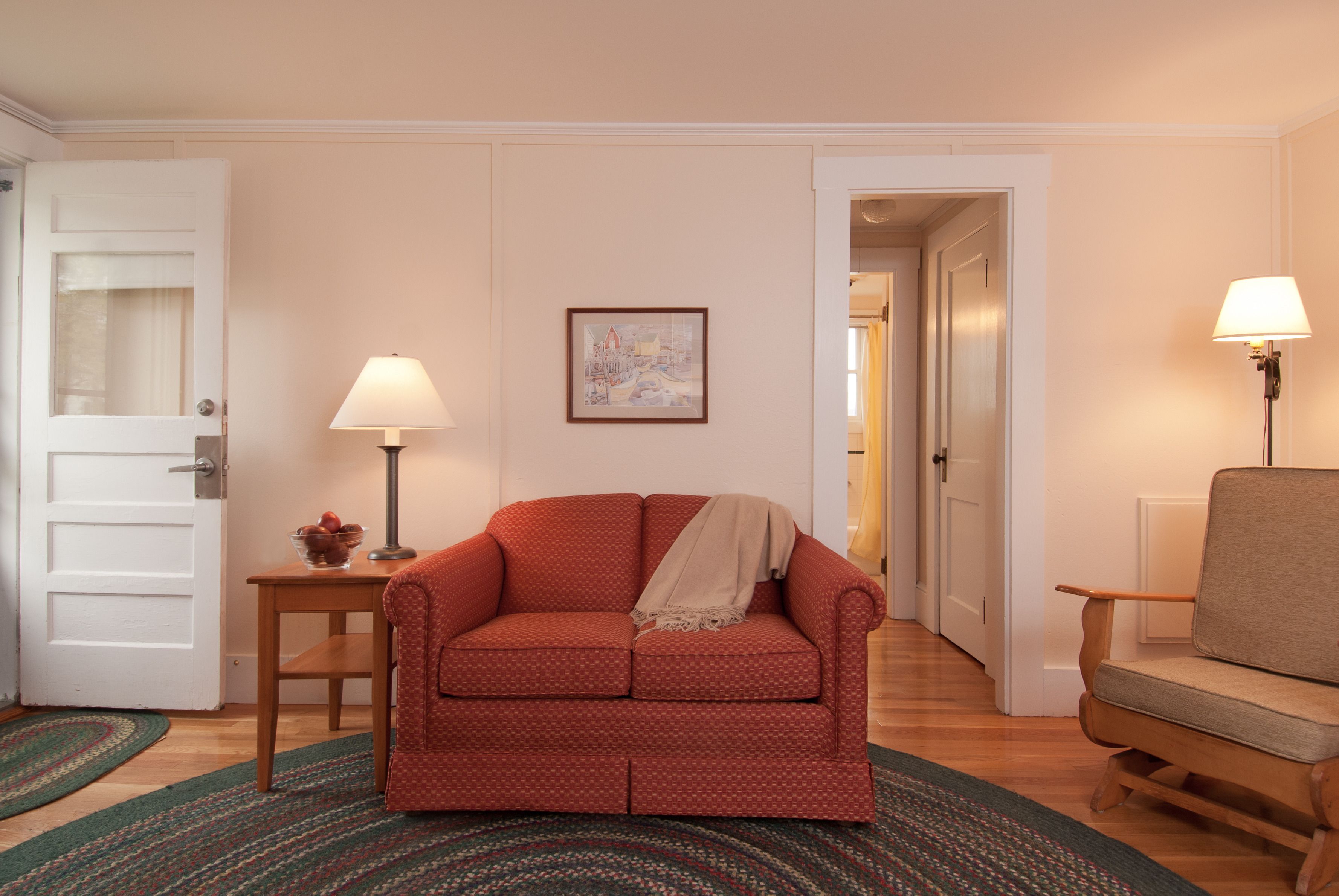 cottage (one bedroom cottage waterfront) | living area | flat-screen tv