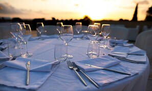 Área externa para banquete