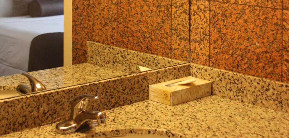 combined shower/bathtub, free toiletries, hair dryer, towels