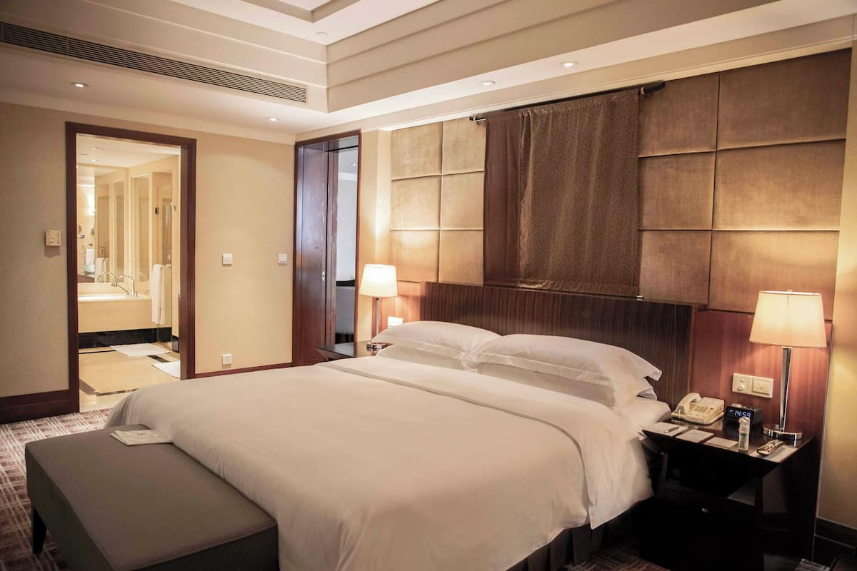 Biancheria da letto di alta qualità, copriletto in piuma, minibar
