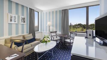 Down comforters, minibar, in-room safe, desk