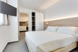Lejlighed - balkon (6 pax) | Mørklægningsgardiner, baby-/barnesenge (tillægsgebyr), gratis Wi-Fi