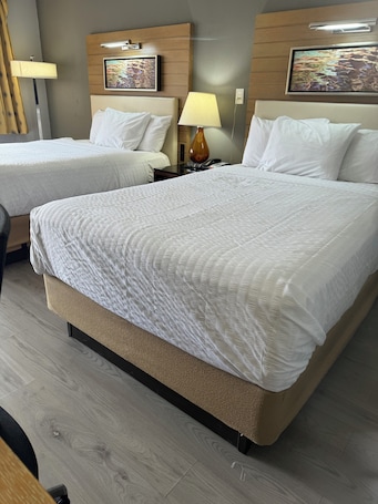 Room, 2 Double Beds, Non Smoking | Desk, blackout drapes, iron/ironing board, free WiFi