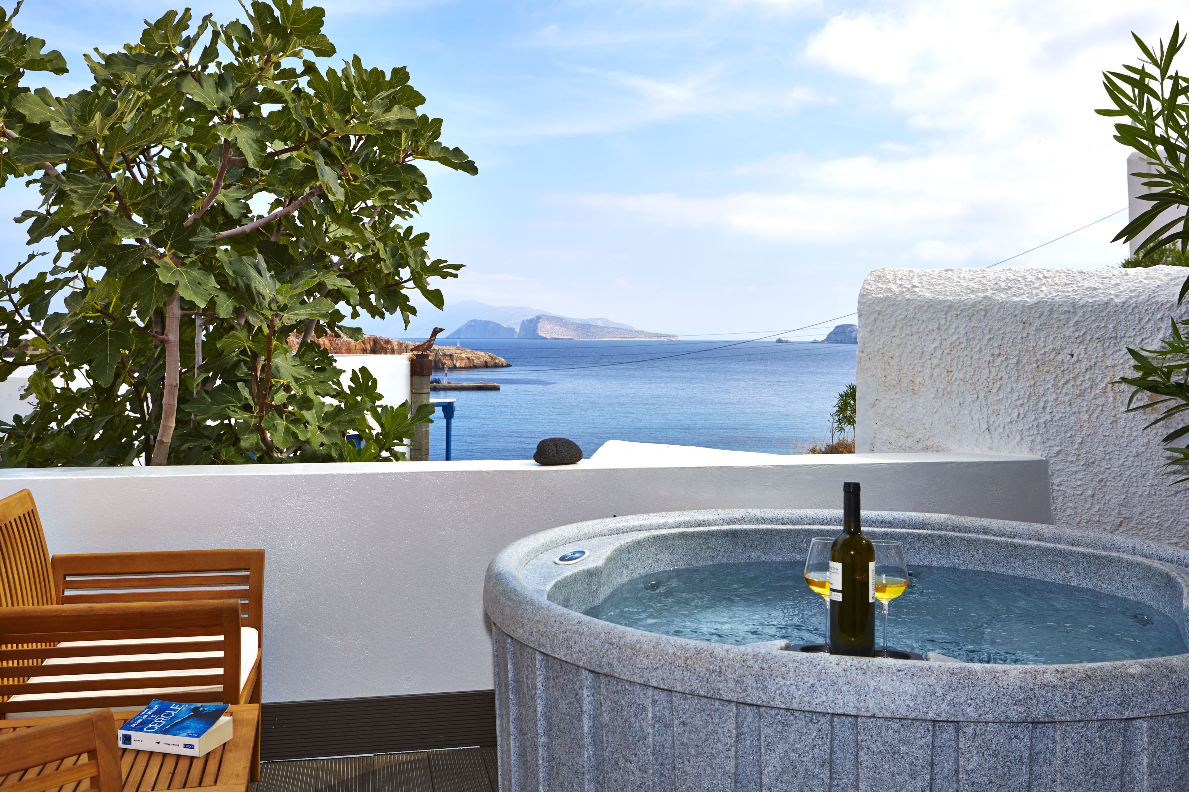 deluxe room, hot tub, sea view | view from room