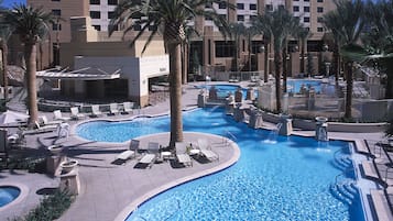 2 outdoor pools, open 8:00 AM to 10:00 PM, cabanas (surcharge)
