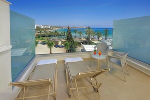 Twin Sea View with Large Balcony | 1 bedroom, in-room safe, desk, blackout drapes