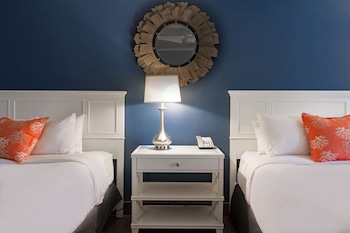 In-room safe, blackout drapes, iron/ironing board, travel crib at Banana Bay Resort & Marina