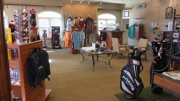 A retail store with various sports equipment and clothing.