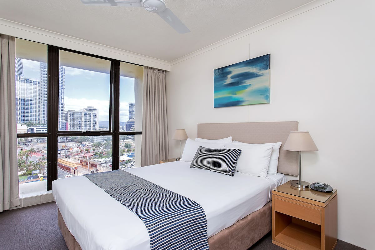 2 bedrooms, in-room safe, soundproofing, iron/ironing board