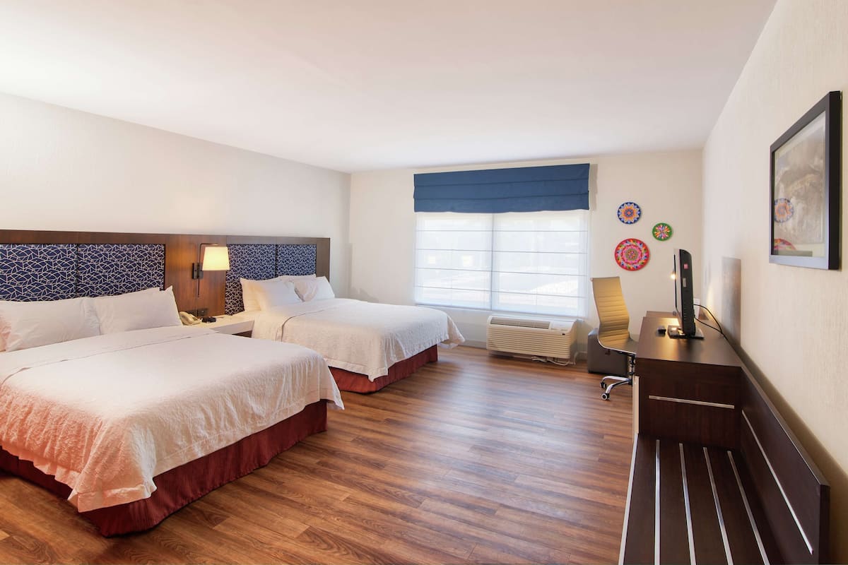 Room, 2 Queen Beds, Accessible, Non Smoking | Premium bedding, in-room safe, desk, soundproofing