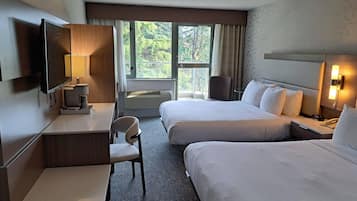 Room, 2 Queen Beds, Non Smoking, Balcony | In-room safe, desk, iron/ironing board, free cribs/infant beds