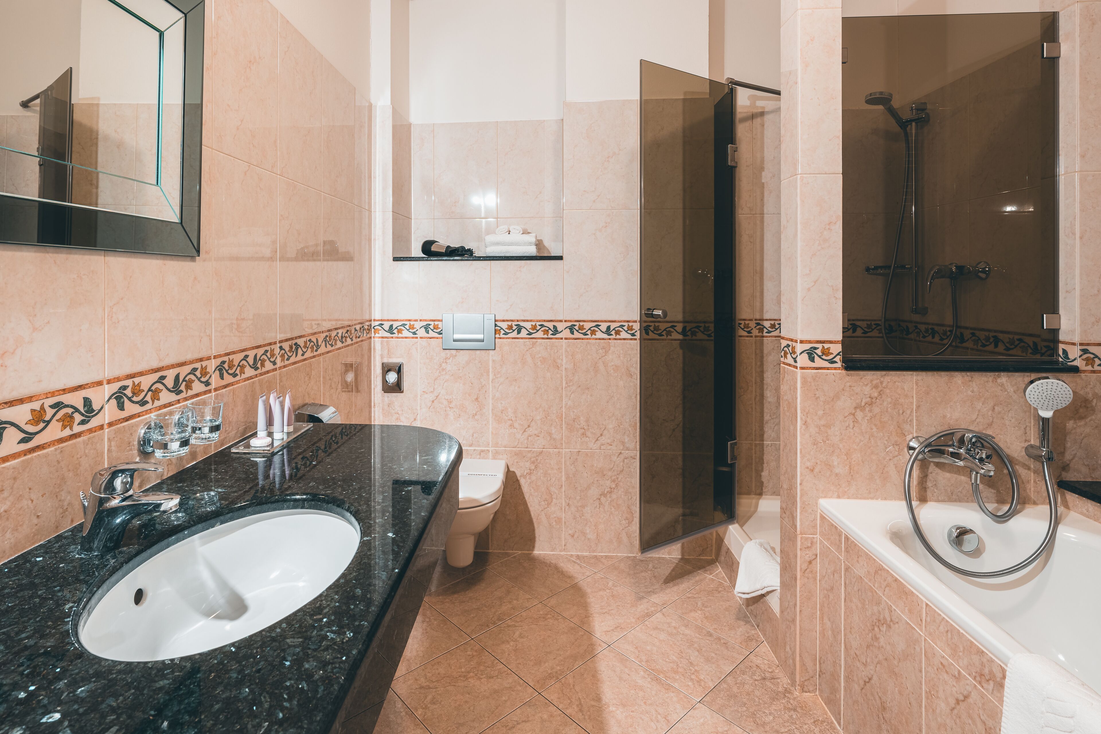 apartment, 1 king bed with sofa bed | bathroom | free toiletries, hair dryer, towels