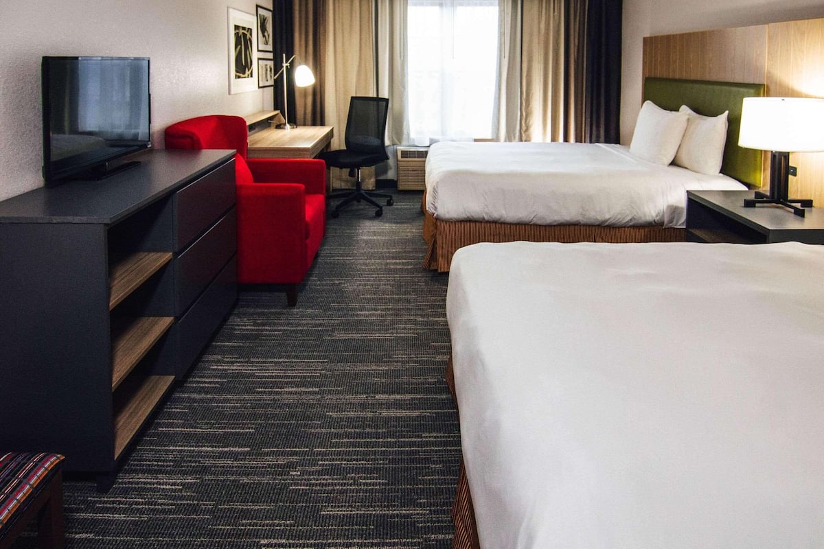 hypo-allergenic bedding, in-room safe, desk, blackout curtains