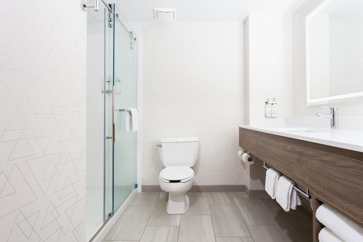 Free toiletries, hair dryer, towels, soap