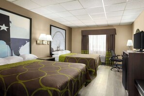 Standaard kamer, 2 queensize bedden | Een kluis op de kamer, een bureau, extra bedden (toeslag), gratis wifi