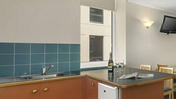 Deluxe Studio | Private kitchenette | Espresso maker, fridge, microwave, electric kettle