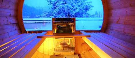Sauna, tab panas, mandi tangas / hammam, rawatan badan, hidroterapi