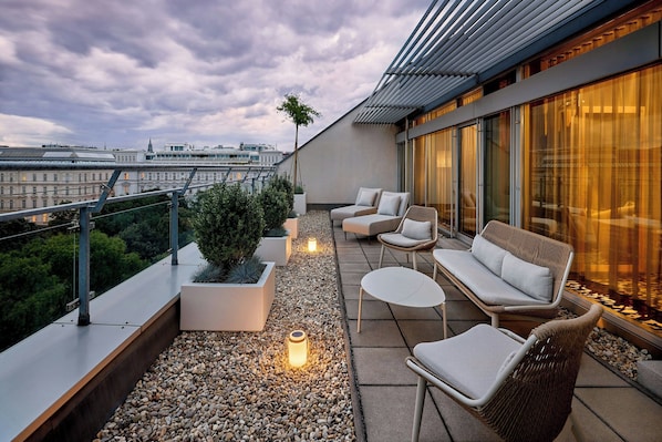 Suite, 1 chambre, terrasse, vue ville