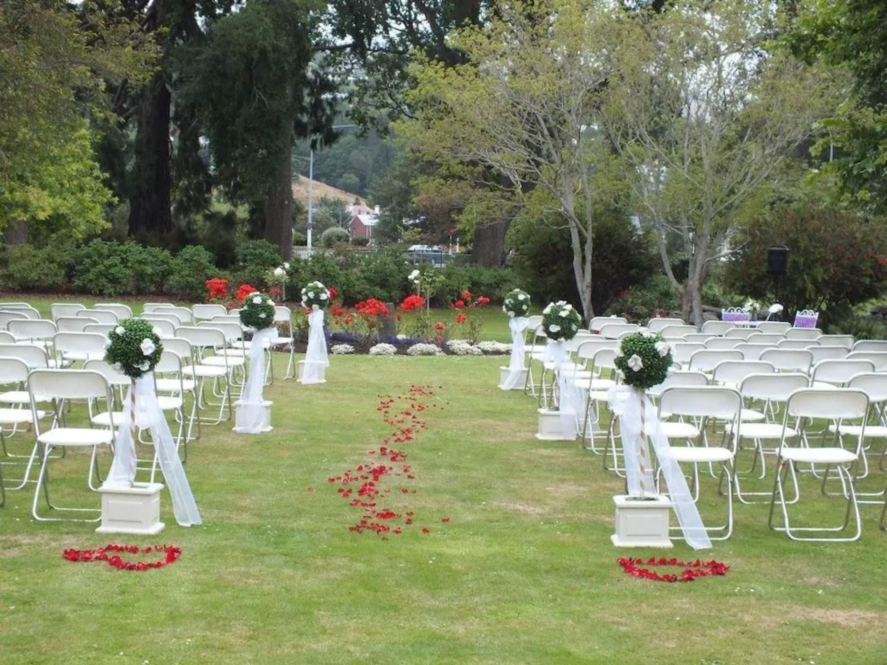 outdoor wedding area