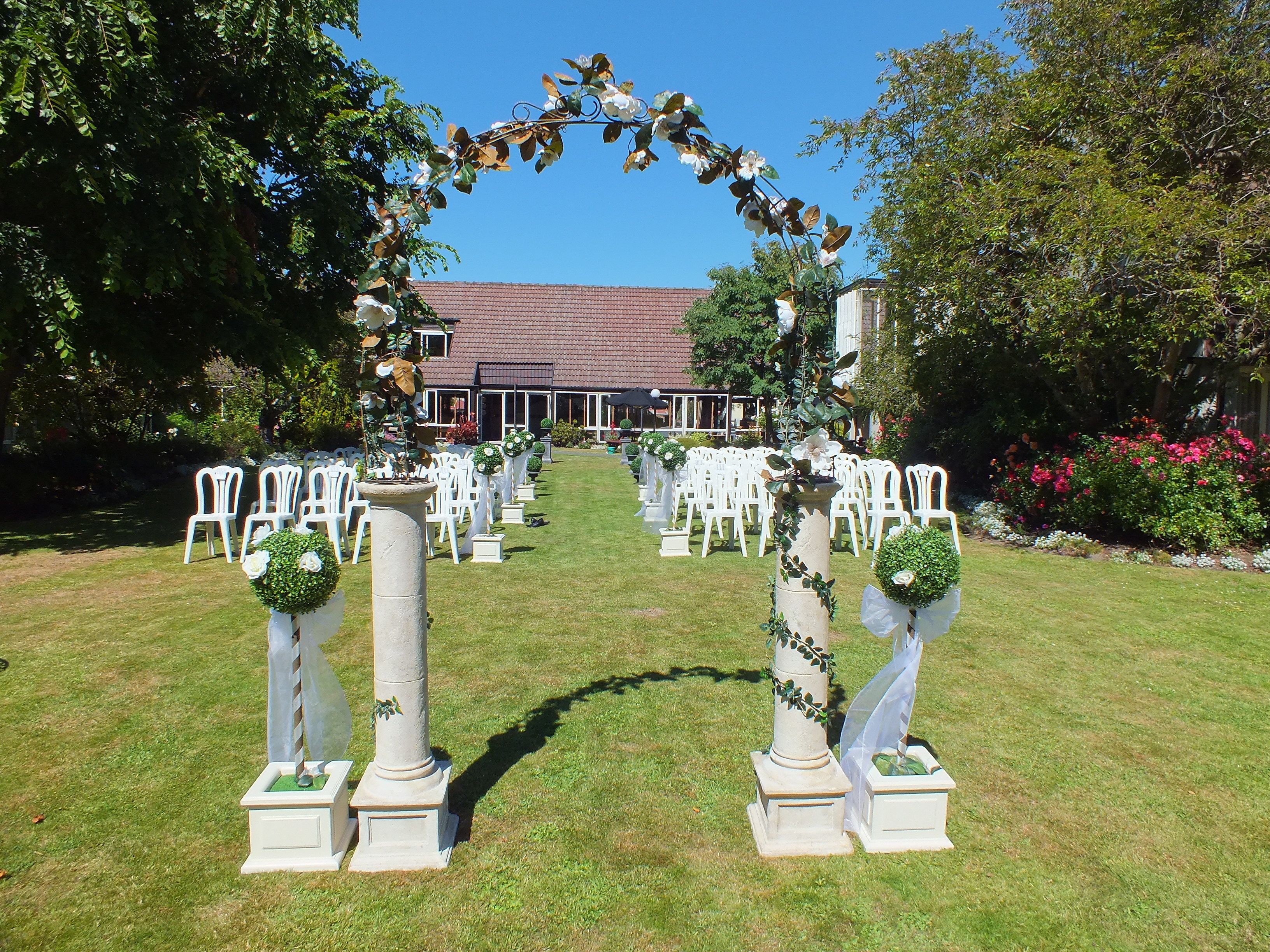 outdoor wedding area