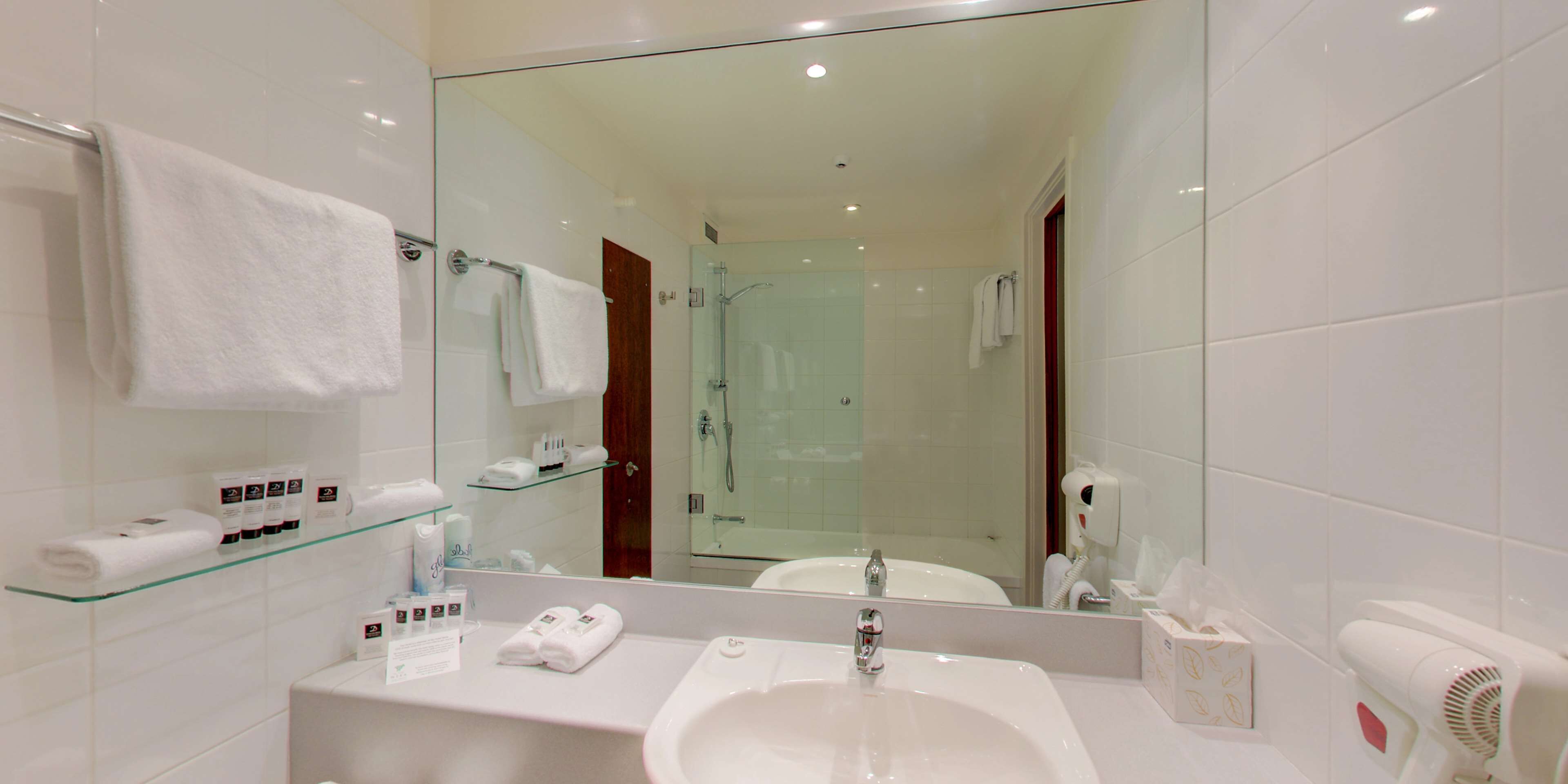standard family room | bathroom | free toiletries, hair dryer, towels, soap