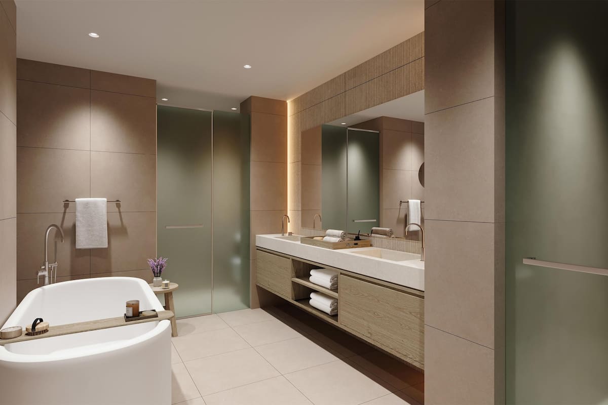 two bedroom bungalow suite with private garden | bathroom | separate bathtub and shower, free toiletries, hair dryer, bathrobes