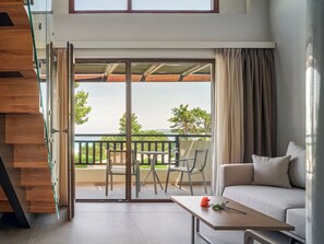 Loft Spa Suite Sea View | 1 dormitorio, caja fuerte, wifi gratis y ropa de cama