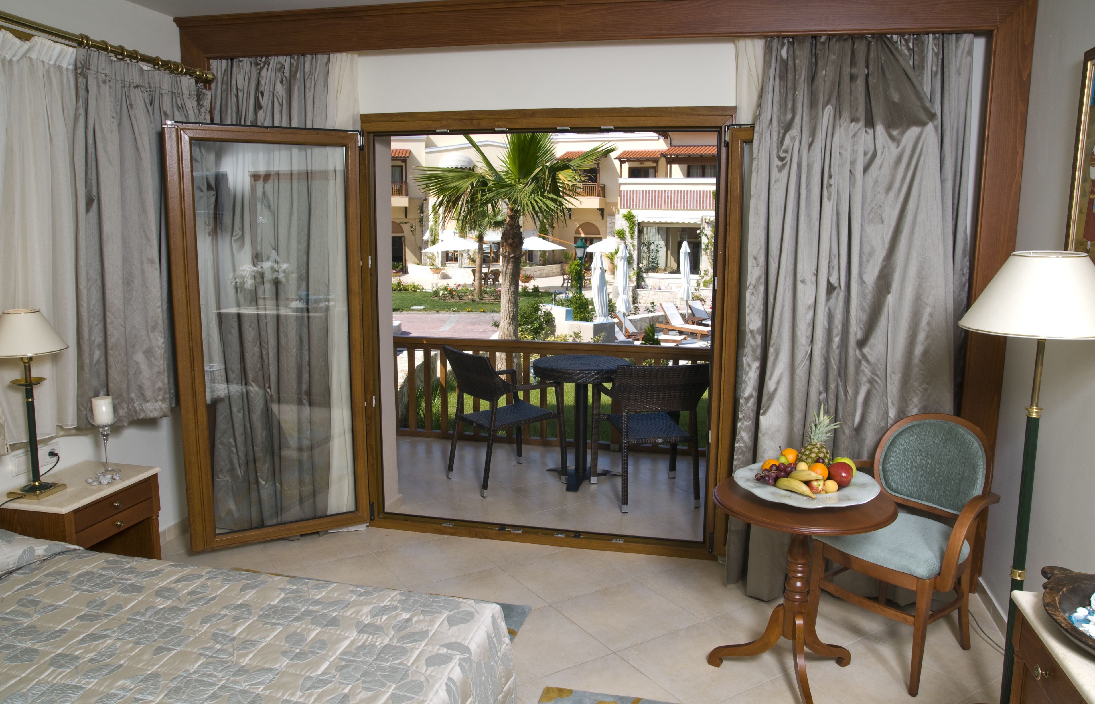 double room, pool view | 1 bedroom, in-room safe, free wifi, bed sheets