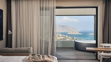 Sapphire Zen Suite, outdoor Jetted Tub | Sengetøy av topp kvalitet, safe på rommet, wi-fi (inkludert) og sengetøy