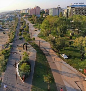 Vue sur la ville depuis l’hébergement