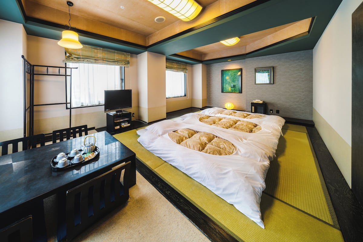 Phòng kiểu Nhật, không hút thuốc, góc | Bộ đồ giường cao cấp, bàn, khu vực làm việc phù hợp cho laptop