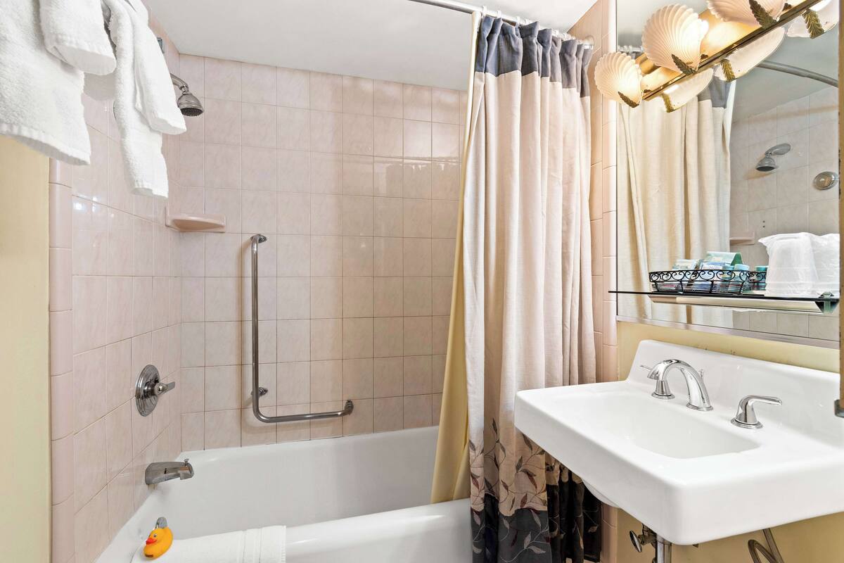 free toiletries, hair dryer, towels, soap