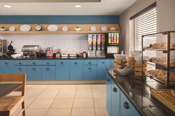 Free daily self-serve breakfast