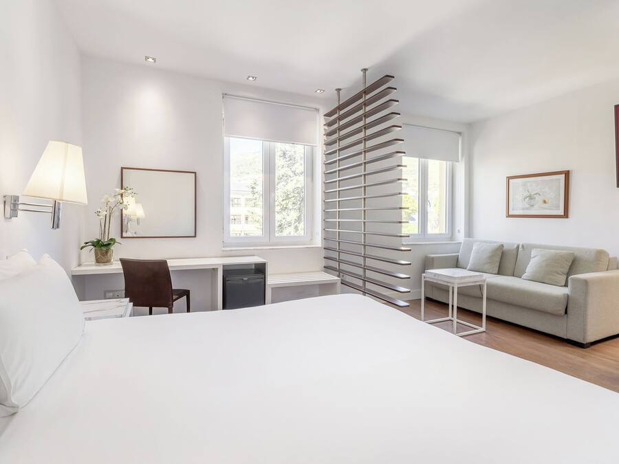 Double or Twin Room (con sofa cama) | Down duvets, minibar, in-room safe, desk