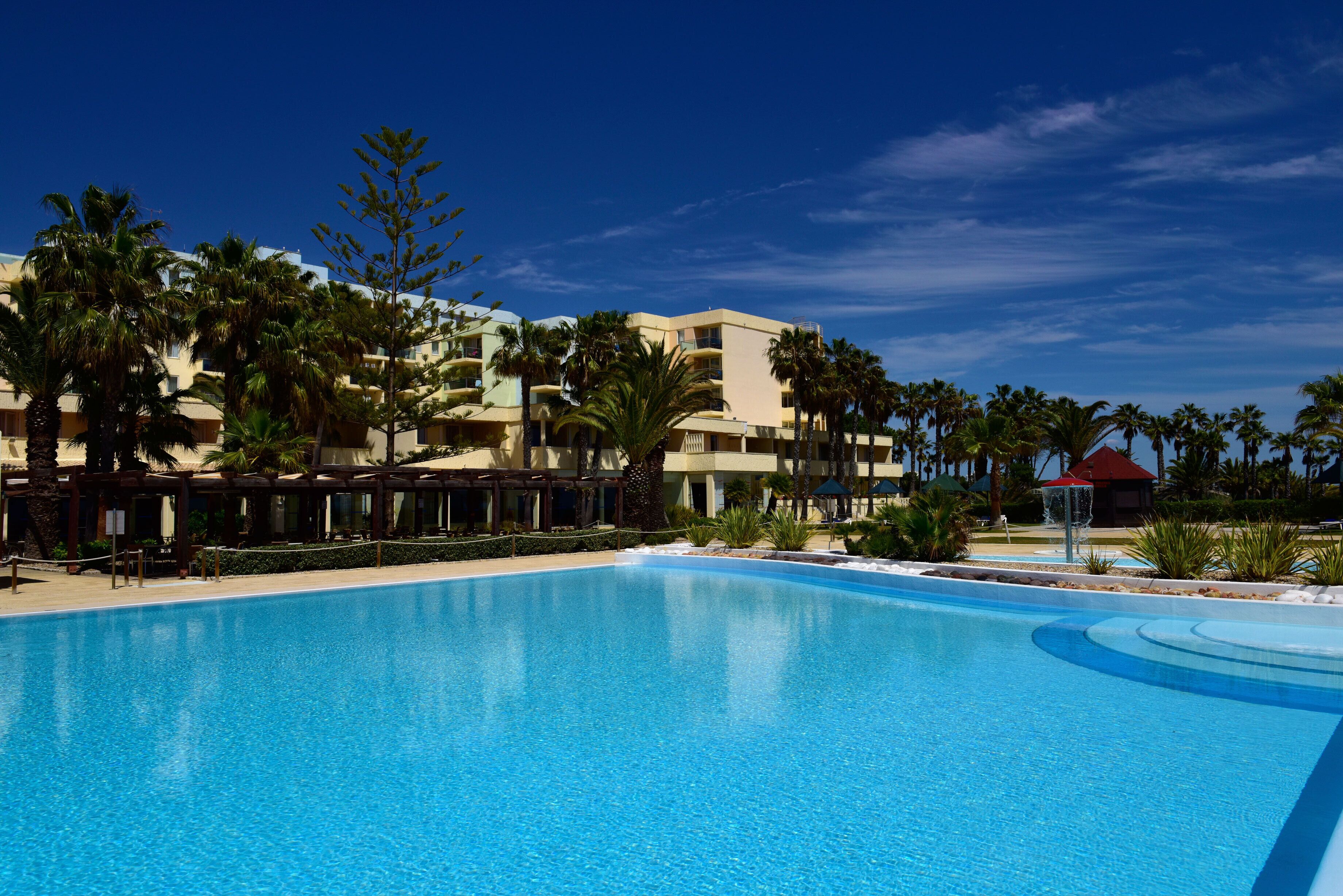 Indoor pool, outdoor pool, sun loungers