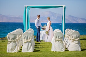 Outdoor wedding area